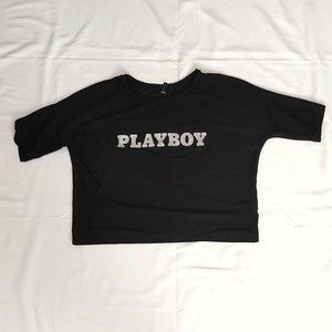 theonzie plaboy crop top jersey style one size fits all new without tags